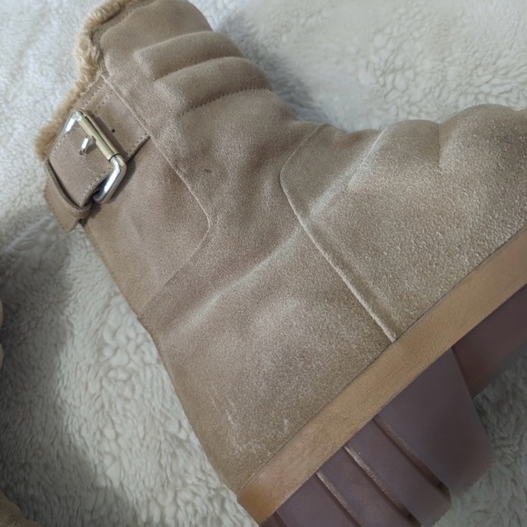 ▫️Free People Sand Suede  Faux Fur Fable Platform Boots ▫️ - Picture 8 of 14